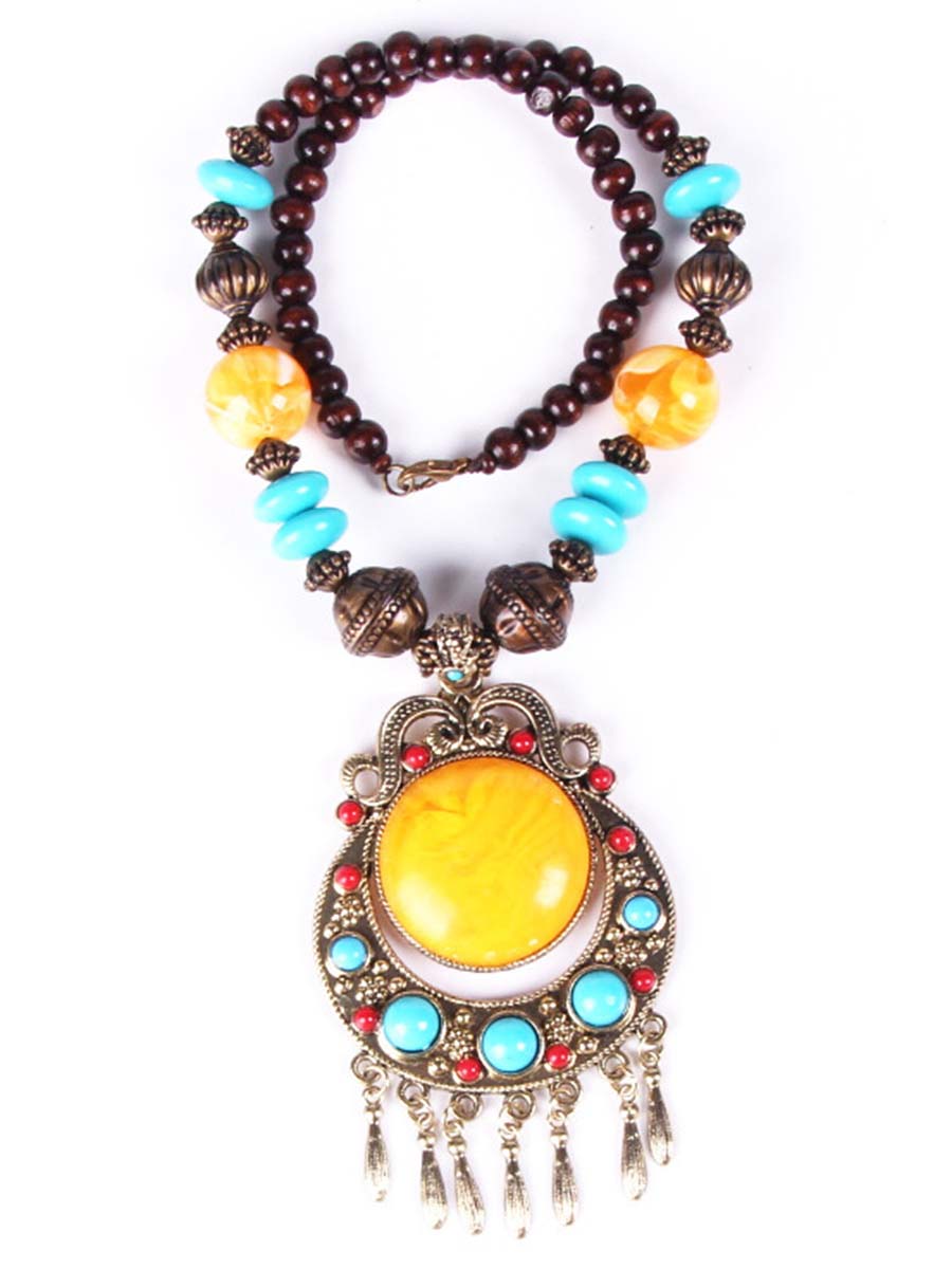 Collier Bohémien en Perles de Riz Tressées