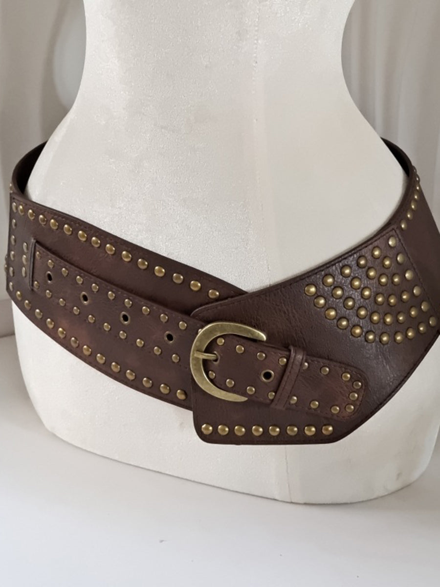 Ceinture Western Vintage à Rivets
