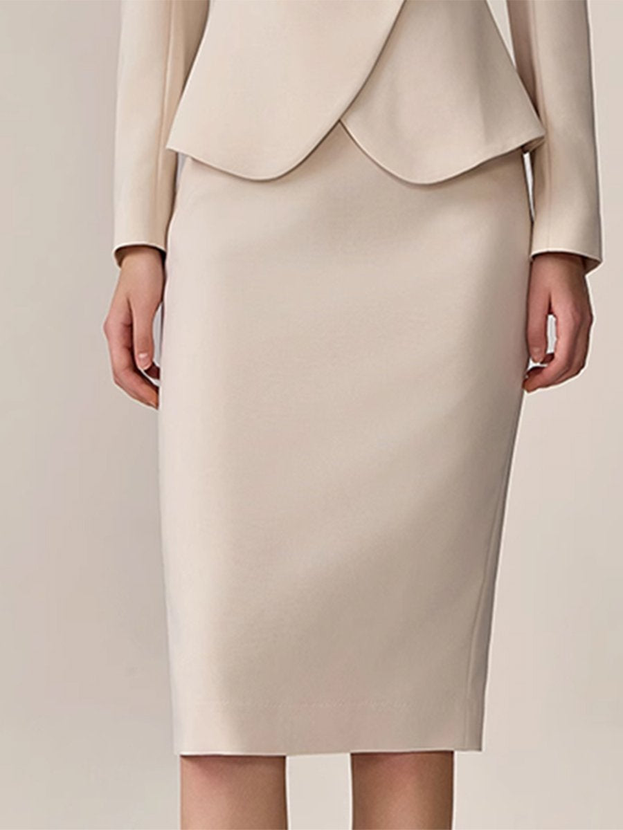 Costume Beige de Luxe avec Col – Livraison en 24 Heures