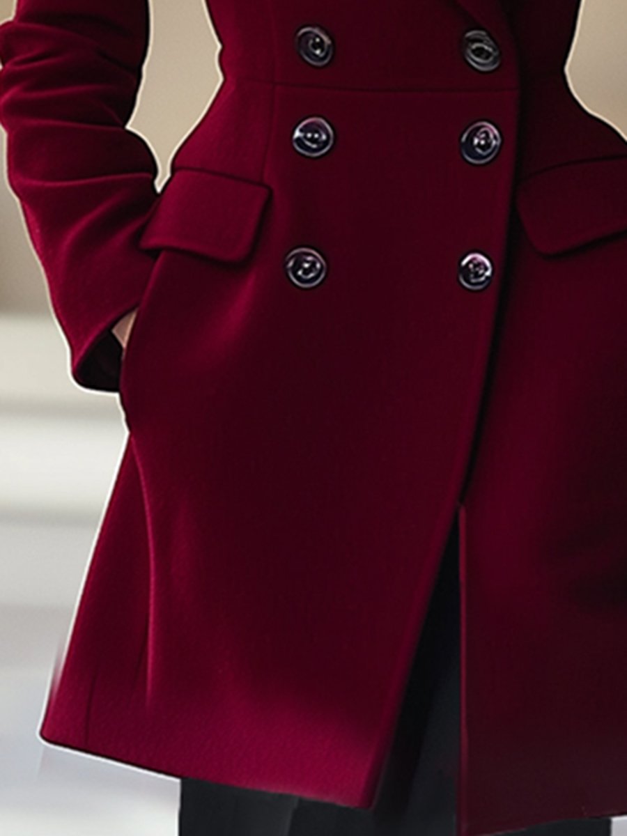 Élégant Manteau à Revers Taille Haute - Expédition Rapide en 24 Heures