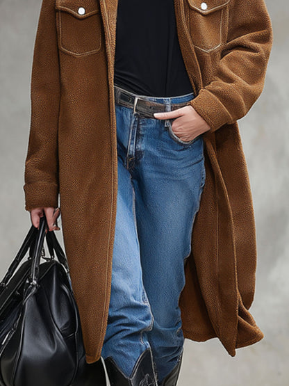 Veste en polaire réversible avec poches doubles et fermeture à boutons