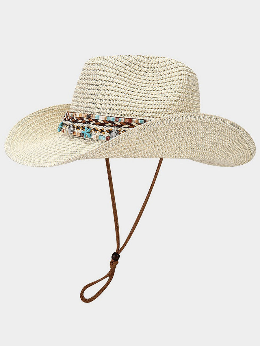 Chapeau de Plage Boho Rétro : Solaire et Respirant