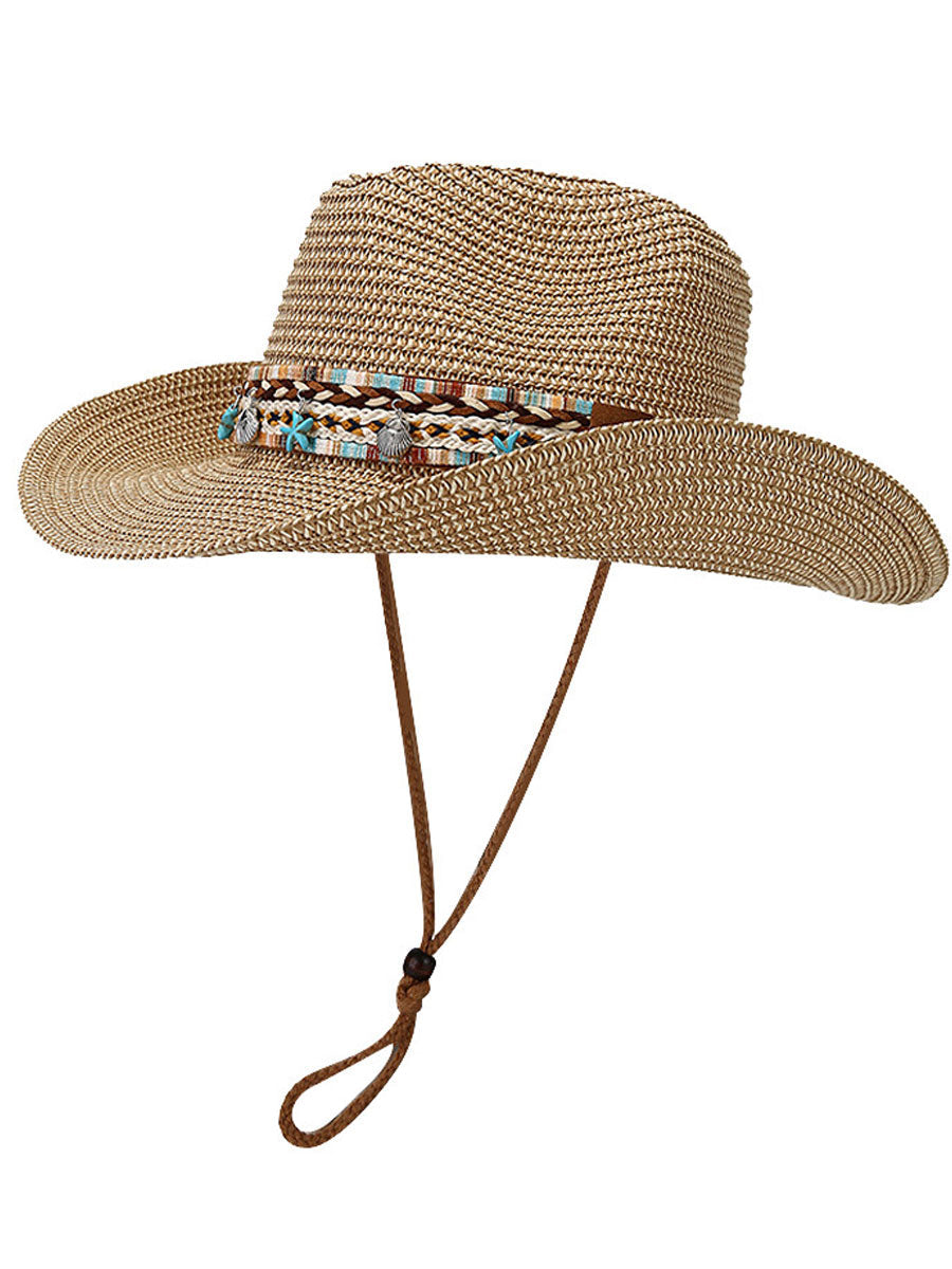 Chapeau de Plage Boho Rétro : Solaire et Respirant