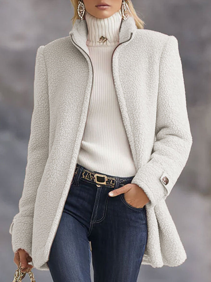 Veste Vintage en Polaire Rose avec Capuche - Style Décontracté