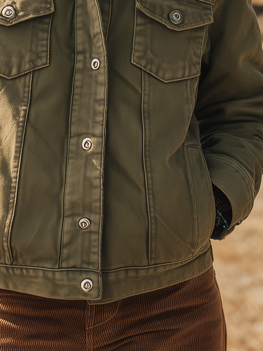 Veste Sherpa Vintage Ultra-Chaud pour Aventures en Plein Air