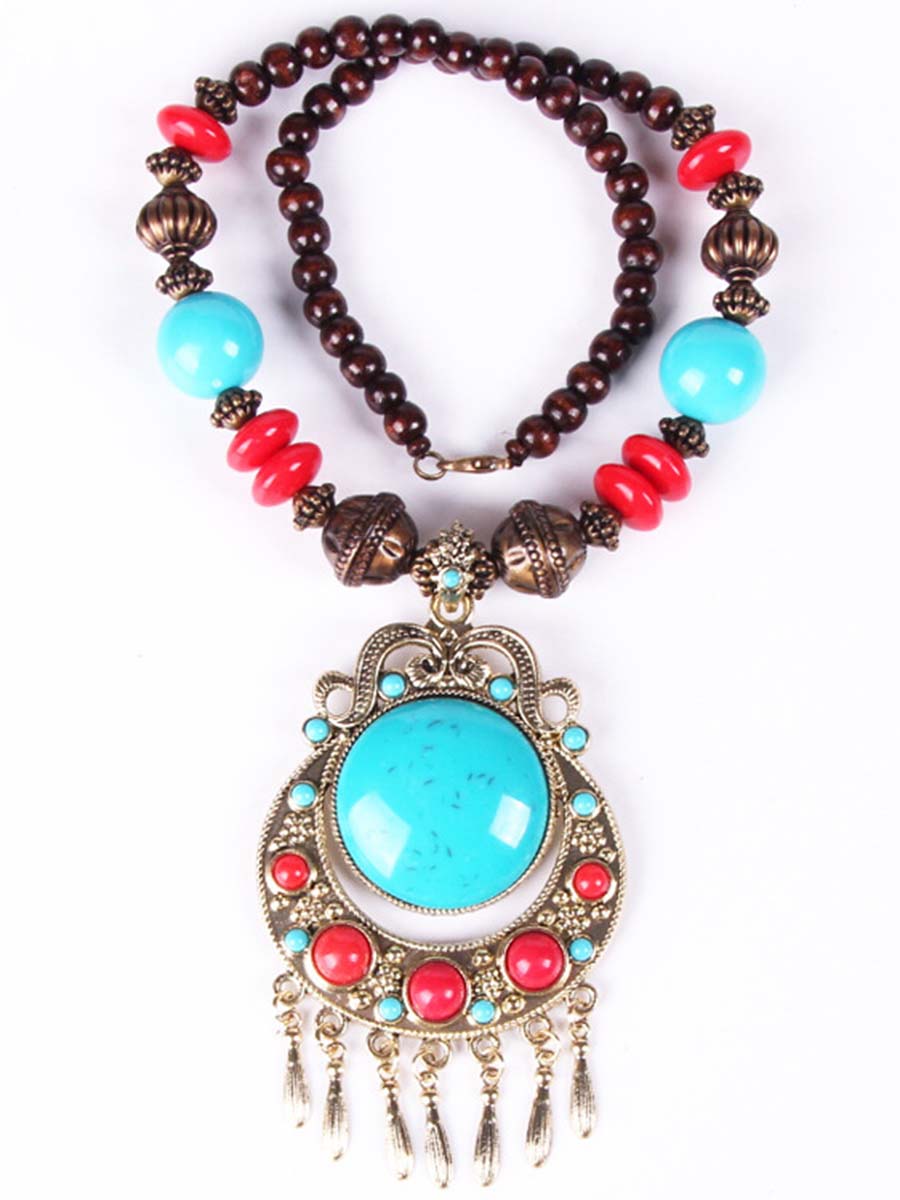 Collier Bohémien en Perles de Riz Tressées