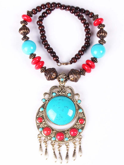 Collier Bohémien en Perles de Riz Tressées