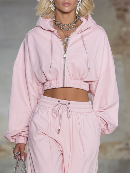 Ensemble Sportif Chic en Rose Décontracté