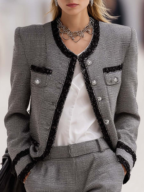 Élégante Veste en Laine Grise : Un Indispensable Classique