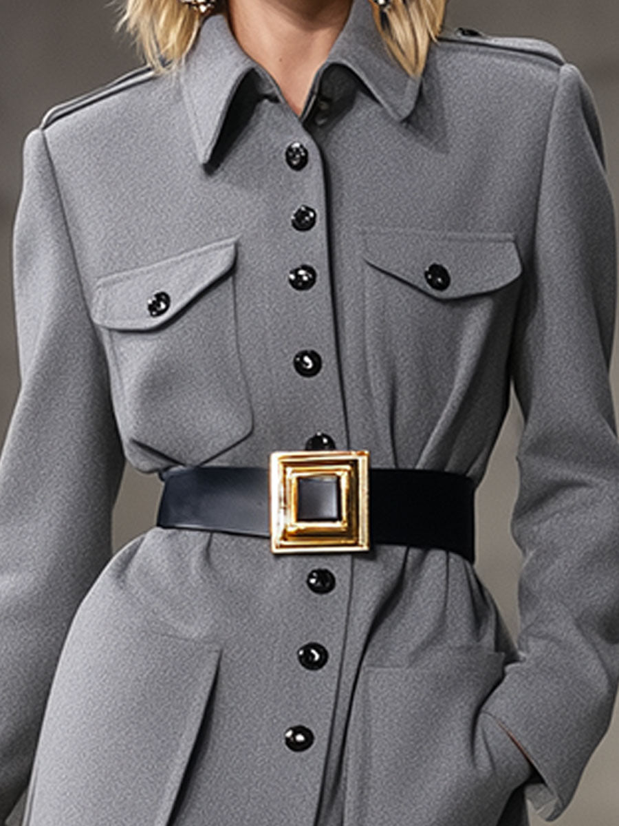 Veste en Laine Grise, Élégance Décontractée et Tendance