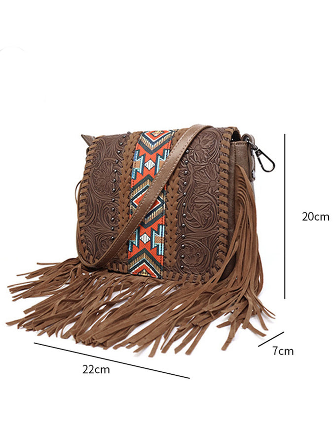 Sac Bohème en PU avec Franges Ethniques VIP
