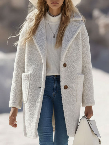 Veste en polaire blanche au style vintage western