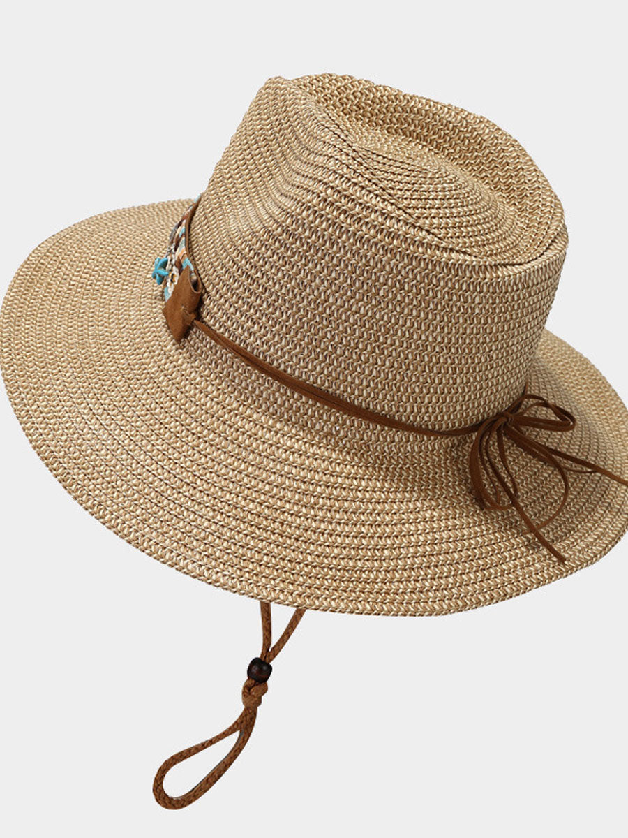Chapeau de Plage Boho Rétro : Solaire et Respirant