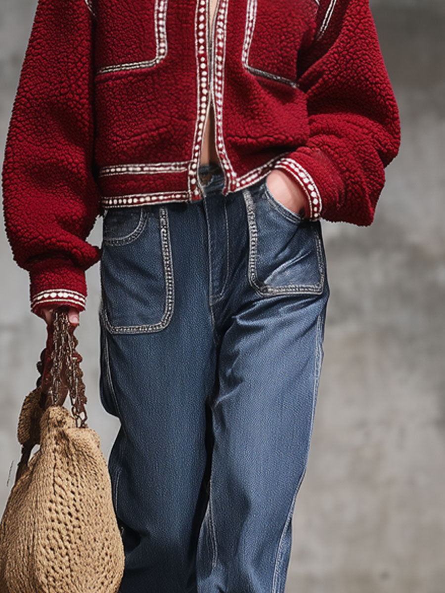 Jean Vintage à Poches - Coupe Décontractée