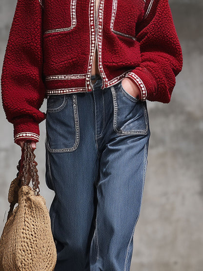 Jean Vintage à Poches - Coupe Décontractée