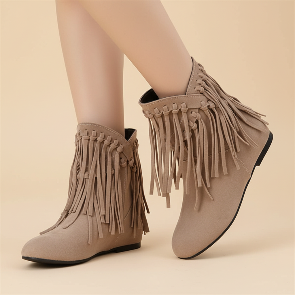 Beige Women's Cowboy Boots