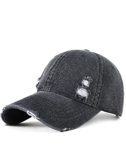 Casquette de Baseball en Jean Délavé au Style Sportif