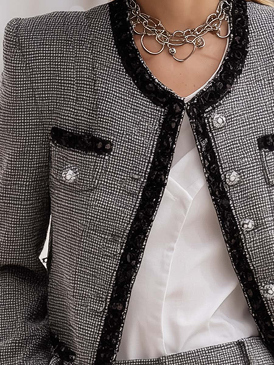 Élégante Veste en Laine Grise : Un Indispensable Classique