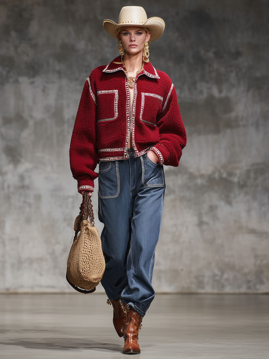 Jean Vintage à Poches - Coupe Décontractée