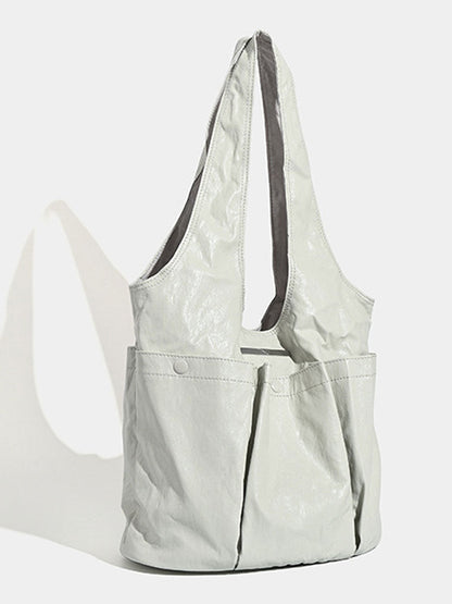 Sac Vintage Éco-Cuir à Poches Multiples pour un Style Unique