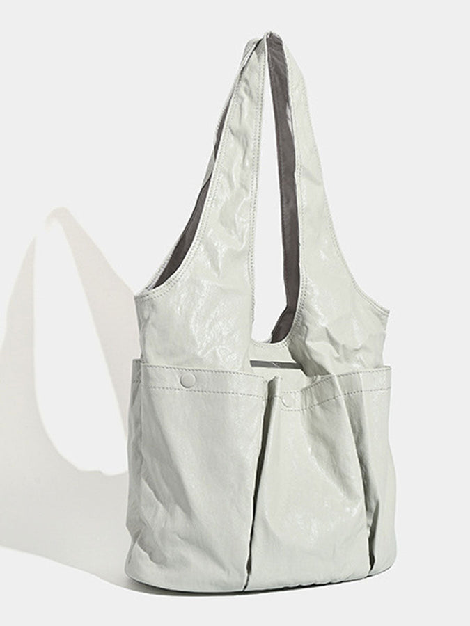 Sac Vintage Éco-Cuir à Poches Multiples pour un Style Unique