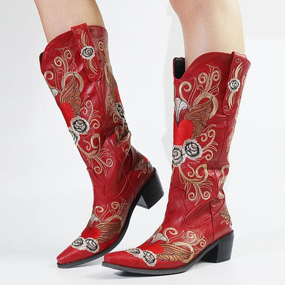 Chic Bottes Rouges pour Femme - Style Country