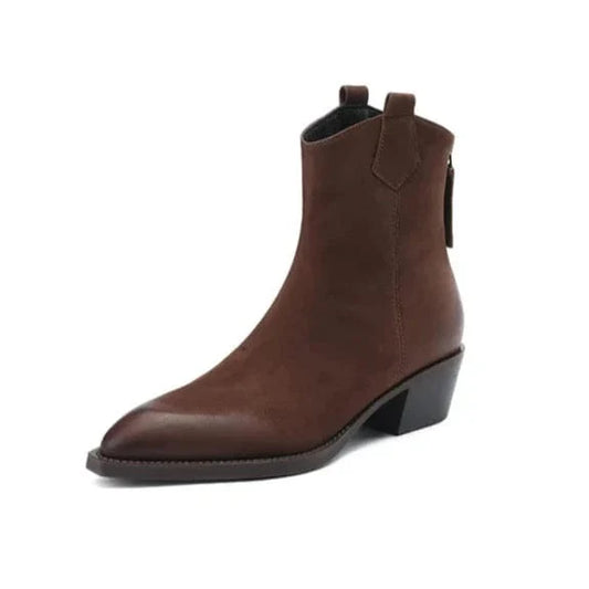 Chic Bottes Cowboy Femme en Teinte Marron