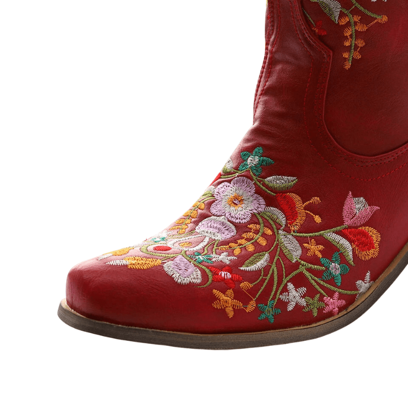 Rouge Éclat : Bottes Cowboy Chic