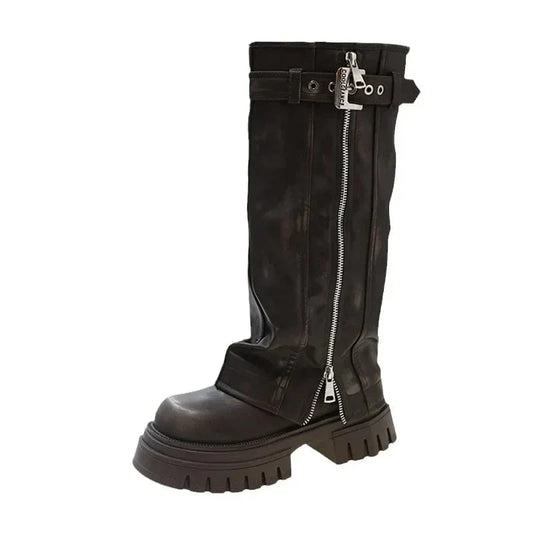 Rond-Toe Western Boots
