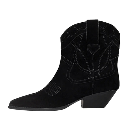 Femme Western en Daim : Bottes Élégantes et Confortables
