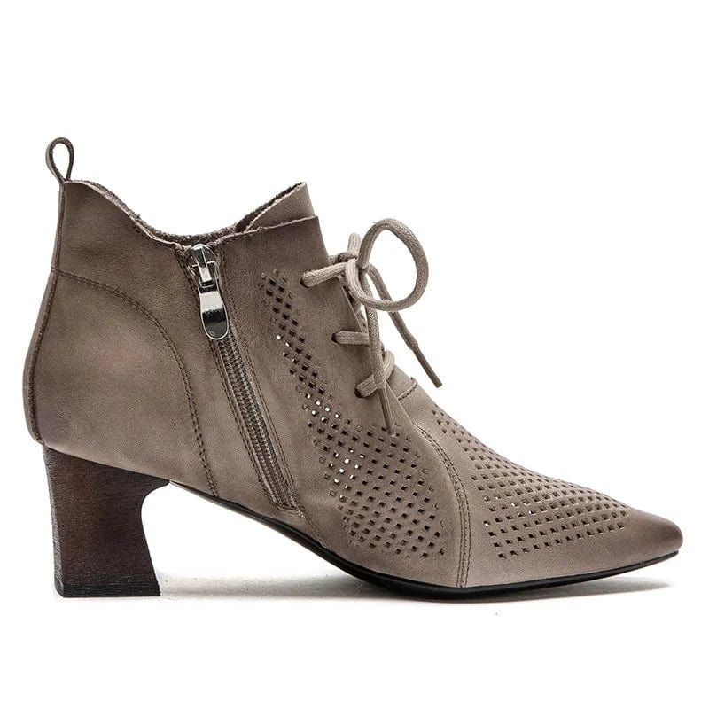 Chic Cowboy-Style Ankle Boots for Women