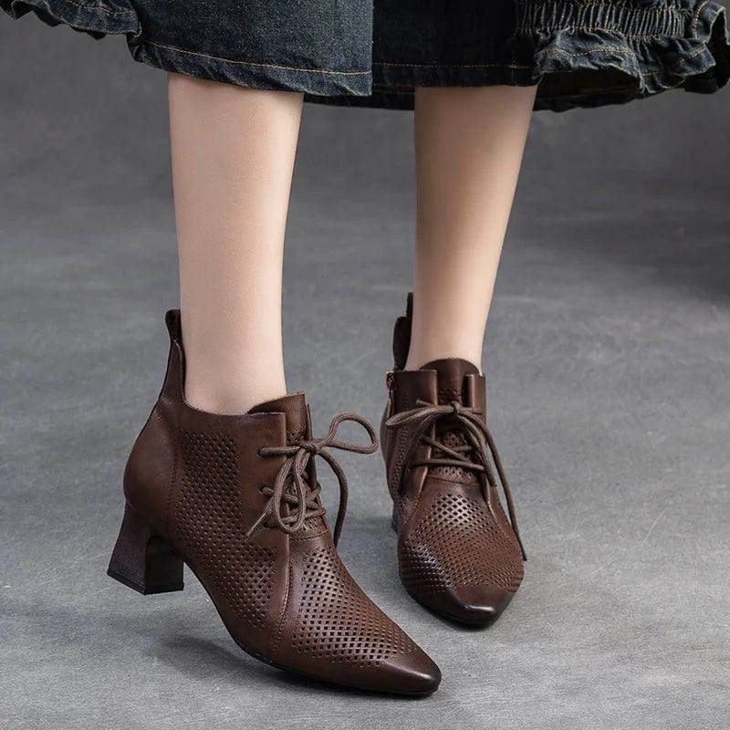 Chic Cowboy-Style Ankle Boots for Women
