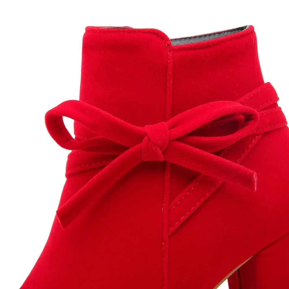 Red Women's Western Ankle Boots