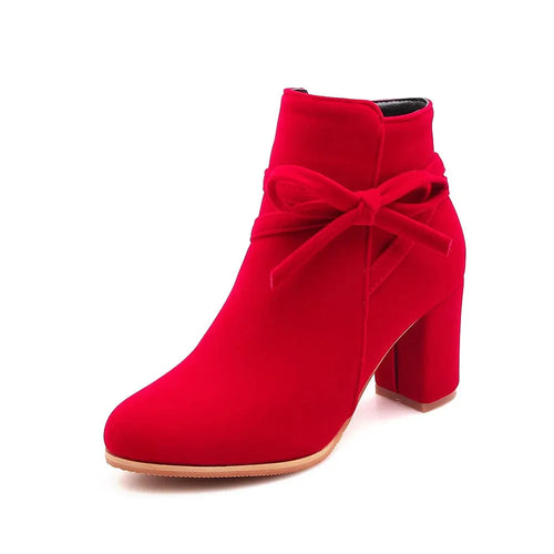 Red Women's Western Ankle Boots