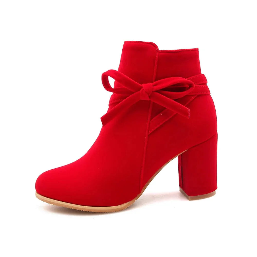 Red Women's Western Ankle Boots
