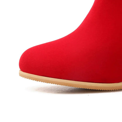 Red Women's Western Ankle Boots