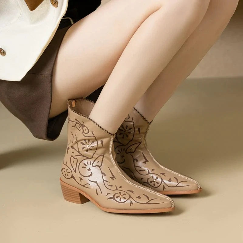 Femme Santiags Bottines : Élégance Western au Féminin