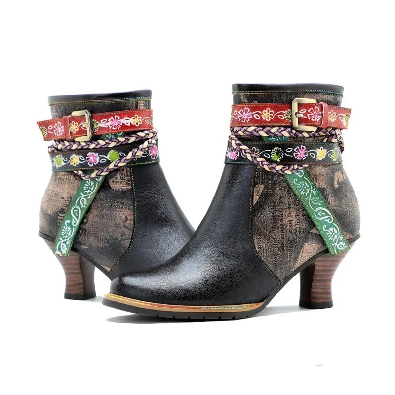 Western-Inspired Cowboy Ankle Boots