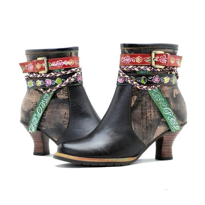 Western-Inspired Cowboy Ankle Boots