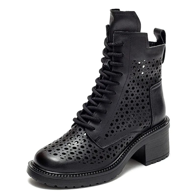 Western-Style Ankle Boots with Heels