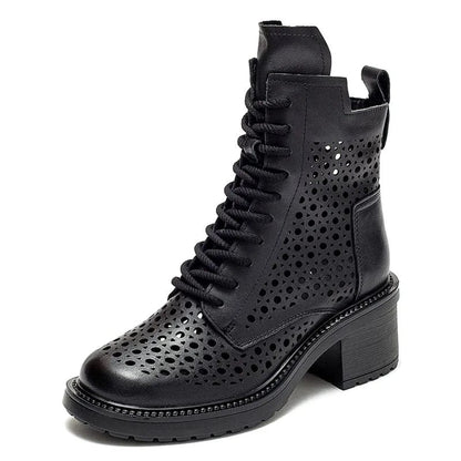 Western-Style Ankle Boots with Heels