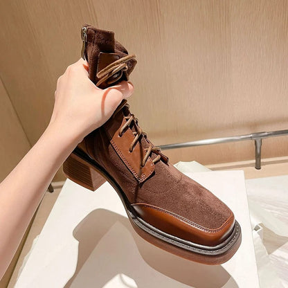 Chic Western Suede Ankle Boots