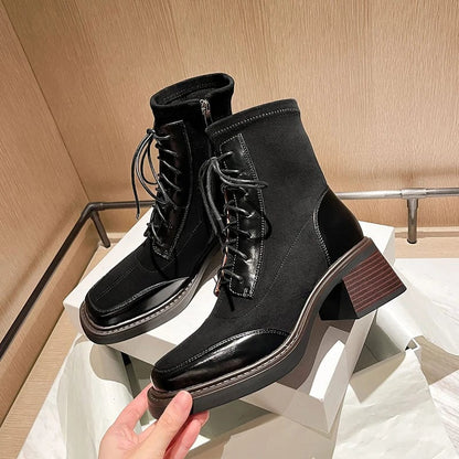 Chic Western Suede Ankle Boots