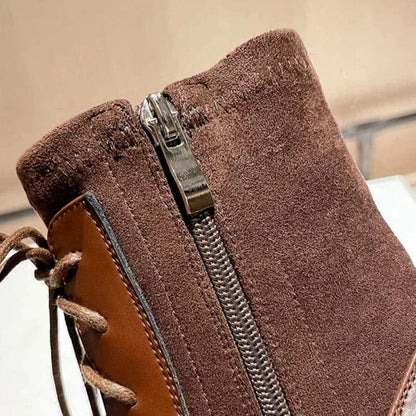 Chic Western Suede Ankle Boots