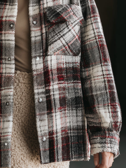 Veste en Laine à Carreaux Élégante - Chic et Haut de Gamme