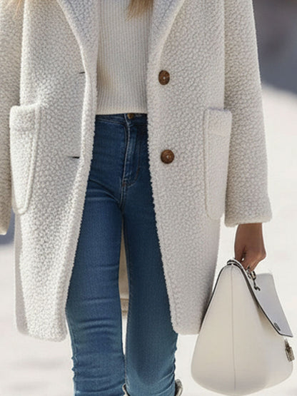 Veste en polaire blanche au style vintage western