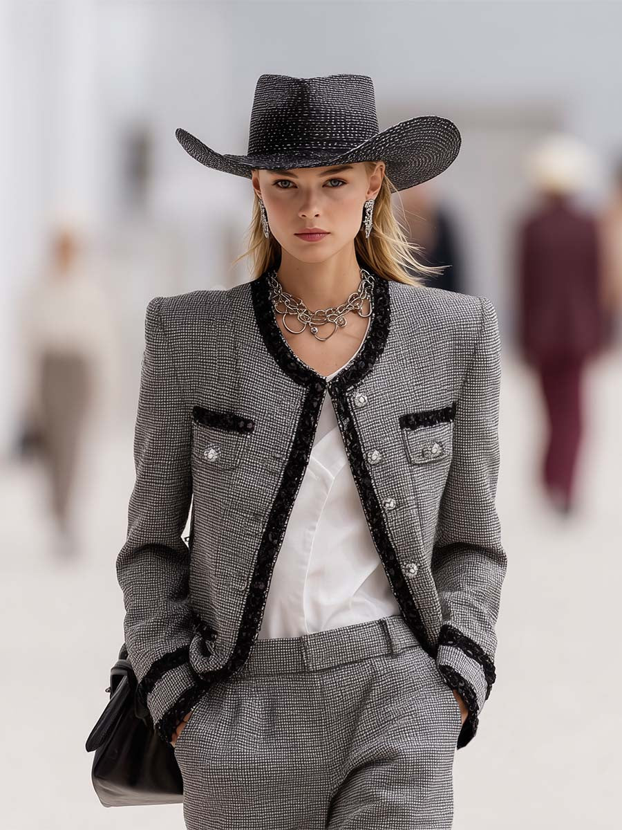 Chic et Classique : Veste en Laine Grise