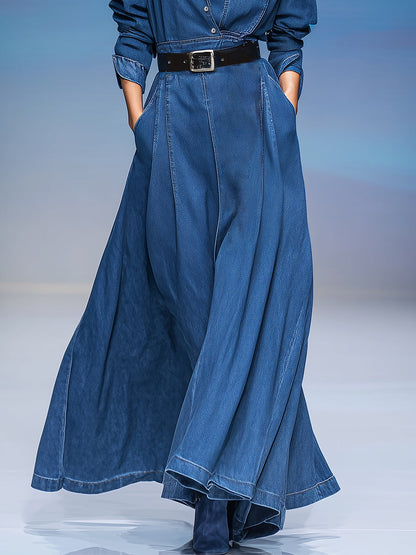Robe Maxi en Jean Vintage Élégante