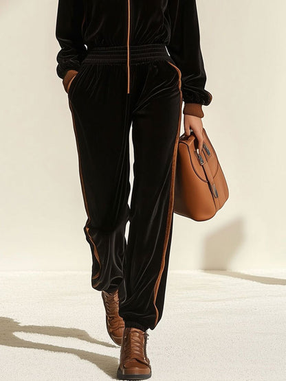 【Expédition en 24h】Combinaison zippée en velours rétro : confort décontracté et style ample