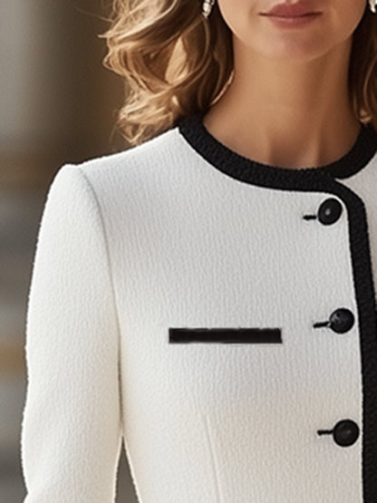 Robe Élégante à Col Rond en Tissu Léger - Expédition Rapide en 24 Heures